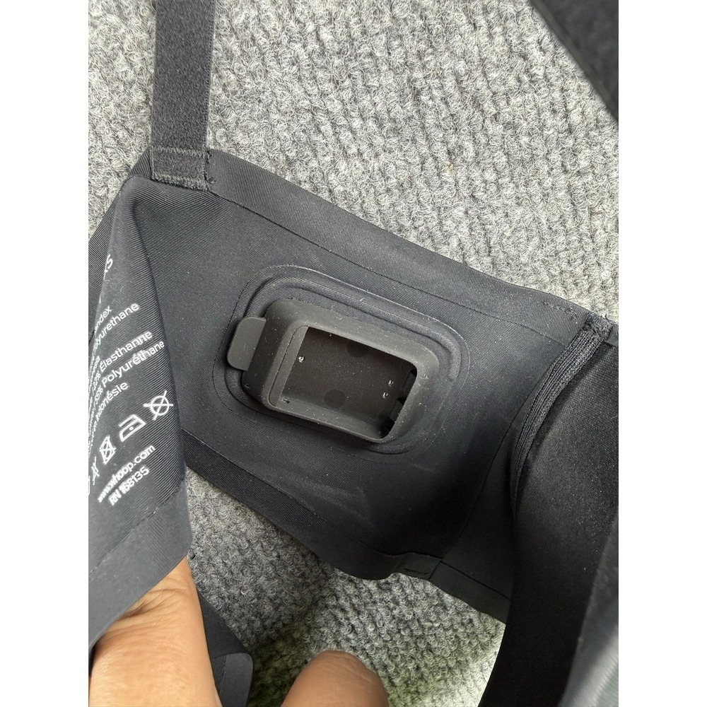 WHOOP Sports Bra Womens XS Black Wireless Padded Crossback Device Pocket - Picture 4 of 6